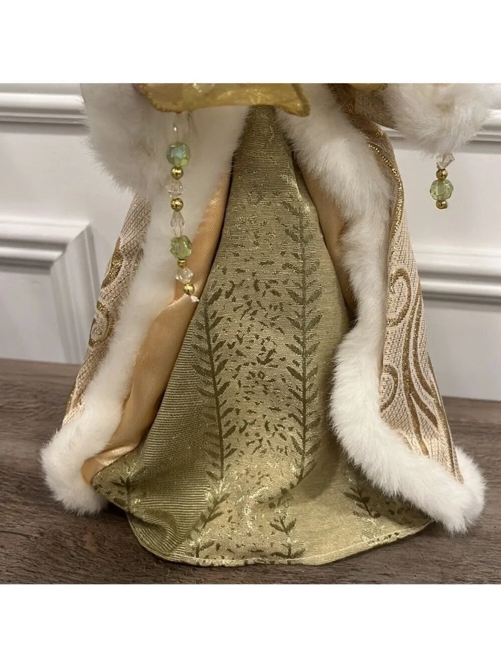 Vintage Victorian Golden Angel Tree Topper Christmas Tree Topper